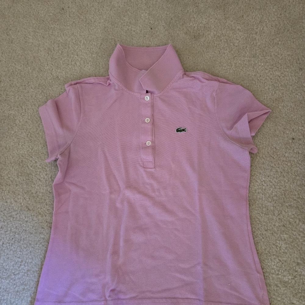 Pink Polo Shirt with Logo